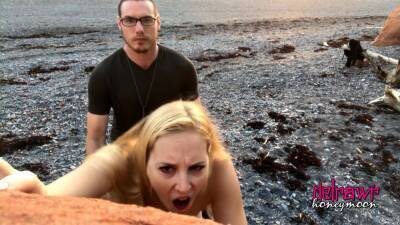 Honey Moon And Delirious Hunter - Amateur Couple Sex On The Beach (nova Scotia) on vidfreenow.com