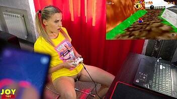 Letsplay Retro Game With Remote Vibrator in My Pussy - OrgasMario By Letty Black on vidfreenow.com