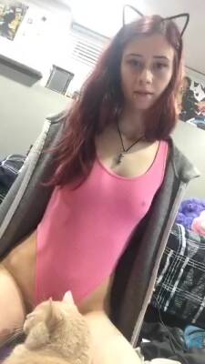 Cat Ear Girl Teasing On Periscope on vidfreenow.com