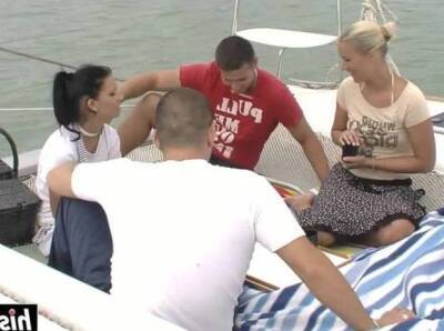 Two babes fuck on the boat on vidfreenow.com