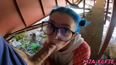 Schoolgirl With Blue Hair And Glasses After School Having Sex Under The Hello Kiti Bridge on vidfreenow.com