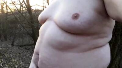 Chubby masturbates in the woods on vidfreenow.com