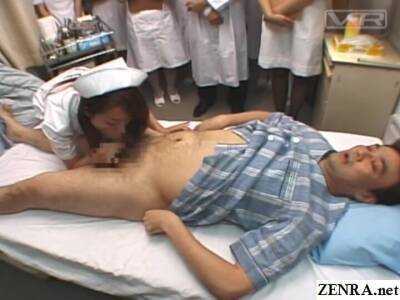 Japanese hospital nurse training day milking patient - Japan on vidfreenow.com