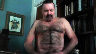 Nasty Hairy Daddy Jacks into a condom on vidfreenow.com