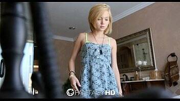 FantasyHD - Petite blonde Dakota Skye shaves her pussy before fuck on vidfreenow.com