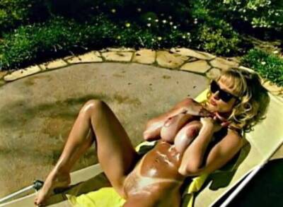 Blonde with perfect tits, ass and tan lines by the pool - Usa on vidfreenow.com