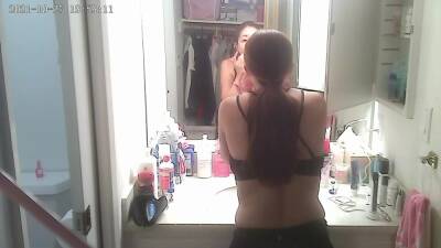 Japanese amateur wife getting undressed for shower and taking off her makeup - Japan on vidfreenow.com