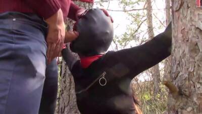 Tied To A Tree, Masked And Outdoor Deepthroat With No Mercy on vidfreenow.com