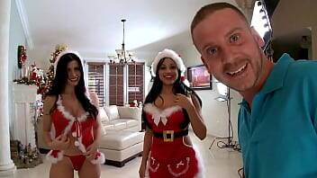 BANGBROS - Bubble Butt Christmas Special Featuring Rebeca Linares & Abella Anderson on vidfreenow.com