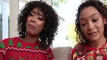 Stepmom and teen whore wish a merry christmas- Misty Stone, Sarah Lace - Usa on vidfreenow.com