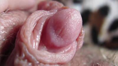 Milf With Hairy Pussy Teasing Her Slimy Clit Ultra-closeup on vidfreenow.com