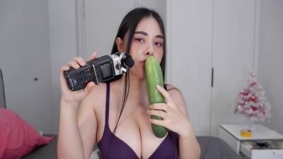 Asmr Wan - Scrathing, Tapping On My Body At Last - Cucumber Licking on vidfreenow.com