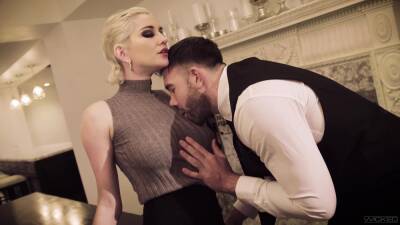 Passionate fucking in the kitchen with stunning blondie Skye Blue on vidfreenow.com