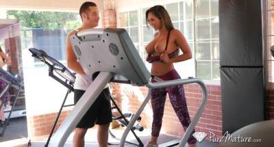 Sport milf Reena Sky gets intimate with her handsome fitness instructor on vidfreenow.com