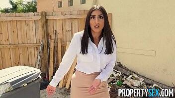 PropertySex - Agent with big tits fucks handyman in laundry room on vidfreenow.com