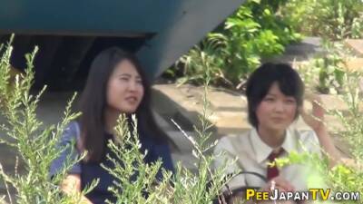 Japanese teens in uniform pissing - Japan on vidfreenow.com