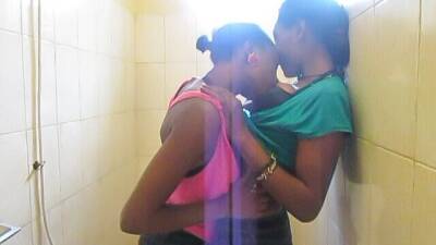 Hot Black Lesbians Playing With Eachother in Bathroom on vidfreenow.com