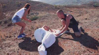 Mountain hiking ends with FFM threesome - Melon and Mia Melone on vidfreenow.com