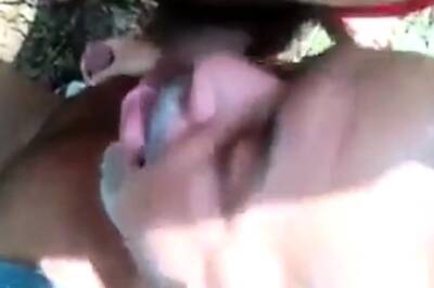 Daddy bear sucking cock in forest on vidfreenow.com