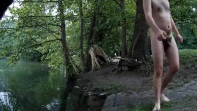 Skinny-dip in public, getting caught naked, cum outdoors on vidfreenow.com