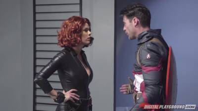 Captain America fucks ginger woman with fake tits and juicy ass Peta Jensen on vidfreenow.com