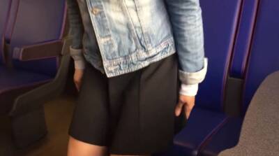 Risky ride in a dutch train without panties (PUBLIC PUSSY FLASHING) - Netherlands on vidfreenow.com