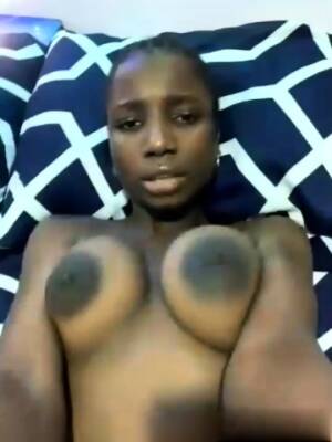 Nice black girl fingering sucking finger and showing breasts on vidfreenow.com