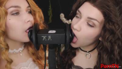 Kittyklaw Asmr - Patreon Asmr Twin Witches - Ear Licking - Mouth Sound on vidfreenow.com