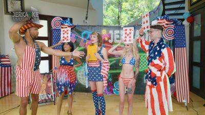 Hottest Pornstars Celebrate 4th Of July - Aliya Brynn And Ember Snow on vidfreenow.com