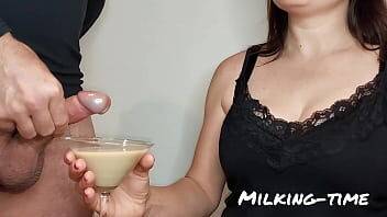 Cum Drinking Wife Part 2: Creamy Cocktail (Milking-time) on vidfreenow.com