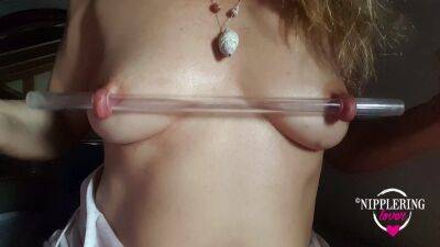 Nippleringlover Horny Milf Inserting 16mm See Through Tube In Extremely Stretched Pierced Nipples - Germany on vidfreenow.com