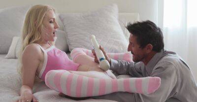 Blonde with s***l tits in love story with horny stepdad on vidfreenow.com