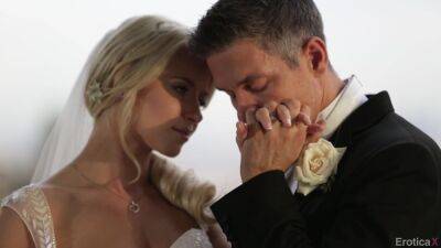 Sensual blonde beauty turns wild on cock on her wedding day on vidfreenow.com