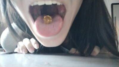 Giantess Uses Her Mouth To Play With Tinys on vidfreenow.com