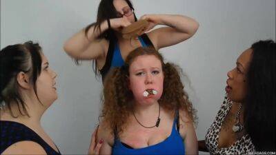 Thick Redheaded Bondage Slut Heavily Gagged By Three Lezdom Mistresses - Usa on vidfreenow.com