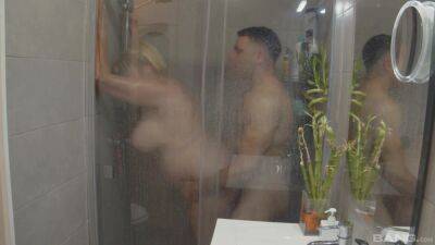 BBW mature fucked at the shower by the horny nephew on vidfreenow.com