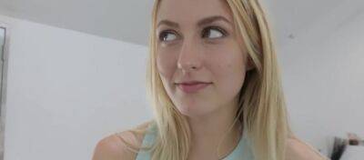 Beautiful blonde girl bangs her stepbro POV style and begs for his sweet cum on vidfreenow.com