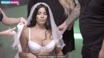 Busty Brunette Clara Has Second Thoughts On Her Wedding Day - brunette with big naturals on vidfreenow.com