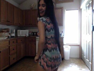 Brunette Dancing In Tight Skirt on vidfreenow.com