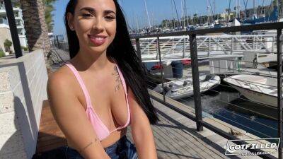 Giving Gaby Ortega Italian cream - busty Latina Gaby ortega outdoor marina hookup reality - Italy - Colombia on vidfreenow.com