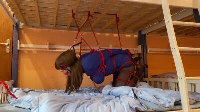 Suspended Hogtied Self Bondage on vidfreenow.com