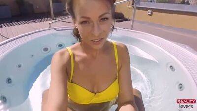 Hot Outdoor Jacuzzi Sex in POV on vidfreenow.com