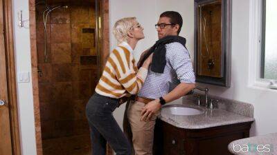 When Nerds Attack part 1 - Blonde student in glasses Skye Blue fucked in bathroom - Usa on vidfreenow.com