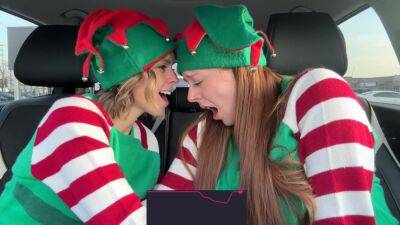 As Horny Elves Cumming In Drive Thru With Remote Controlled Vibrators / 4k With Serenity Cox And Nadia Foxx on vidfreenow.com