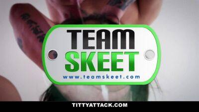 TeamSkeet - Pretty Black Girl Lets a Big Dick Stud Cum On Her Big Tits on vidfreenow.com