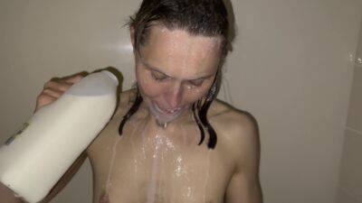 Milk Shower - Cold Freezing Milk Poured Over My Naked Body on vidfreenow.com