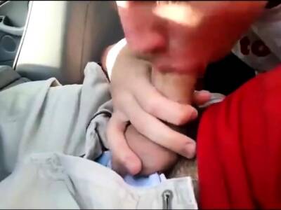 Young twink sucks dick in car and swallows on vidfreenow.com