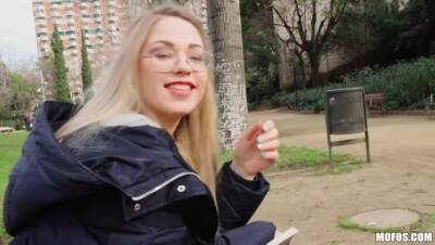 Blonde Nerd Loves Public Fucking - Madrid - mofos on vidfreenow.com