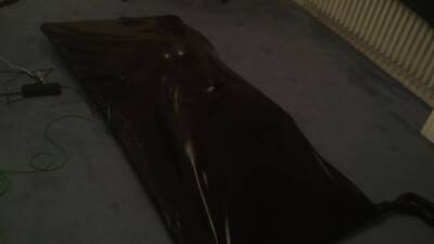 Latex Vacuum Bed Self Bondage on vidfreenow.com