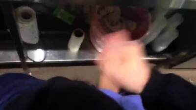 Risky Jerk Off at Work Cumming at the Bar on vidfreenow.com